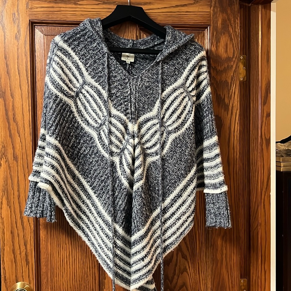Poncho style sweater